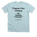 Treetops is Cheaper than Therapy, a Heather Ice Blue Premium Unisex Tee