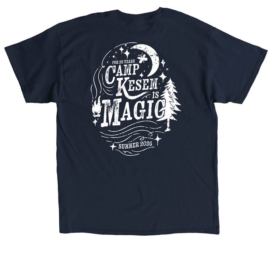 Official 2026 Camp Kesem T-Shirt, a Navy Classic Unisex Tee (back-view)
