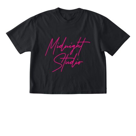 Midnight Studio Boxy Crop, a Black Comfort Colors Boxy Tee