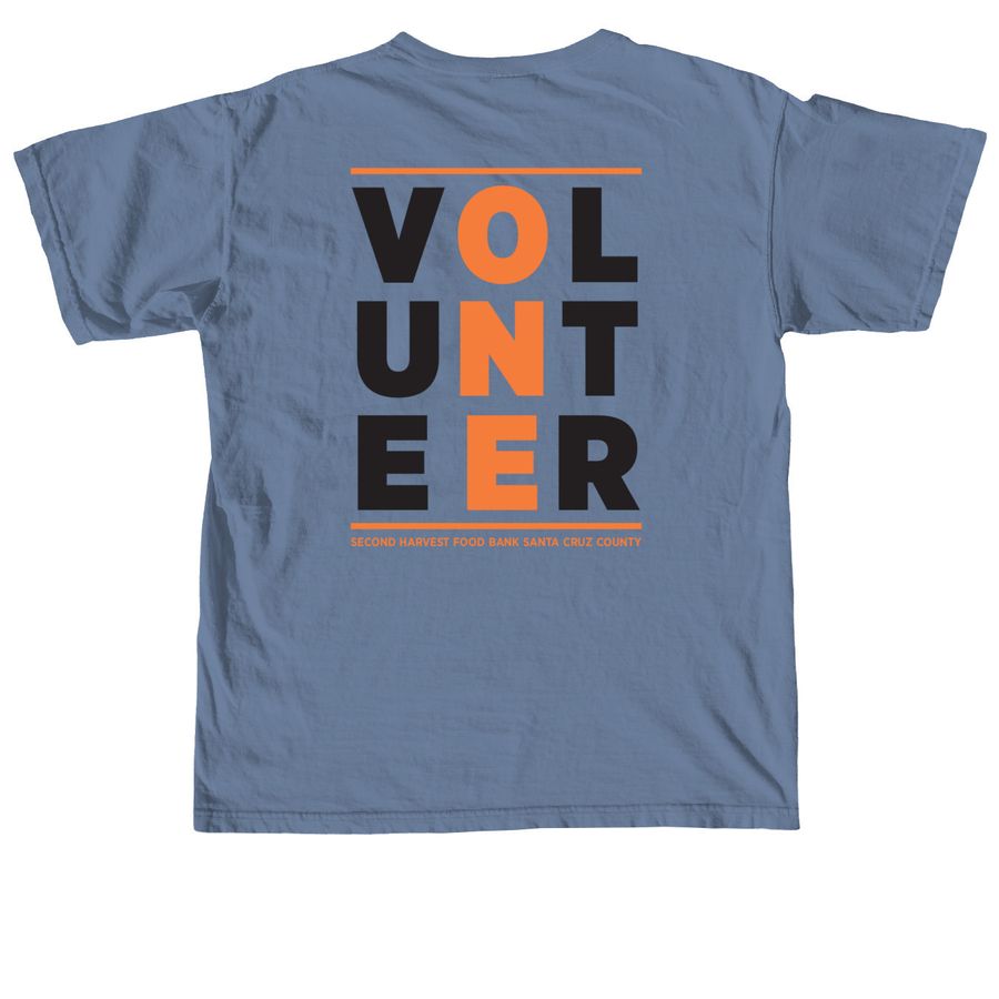 Second Harvest Volunteer ONE Wear (orange), a Blue Jean Comfort Colors Unisex Tee