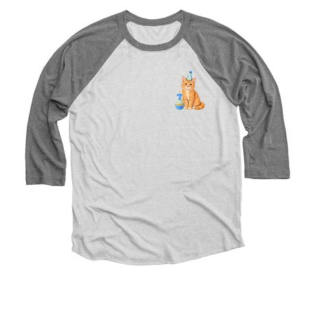 7 Year, a Premium Heather and Heather White 3/4 Sleeve Baseball Tee