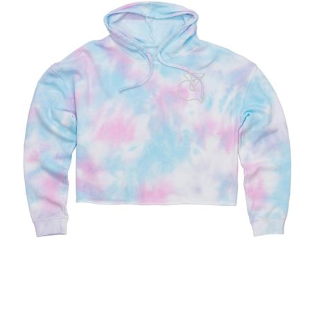 New! Fun colors +, a Cotton Candy Women?s Tie Dye Cropped Hoodie
