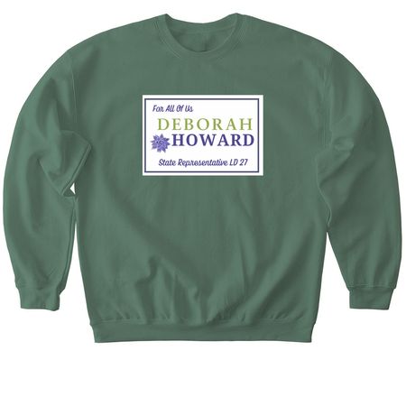 Show your Support for Deborah Howard, a Military Green Softstyle Crewneck Sweatshirt