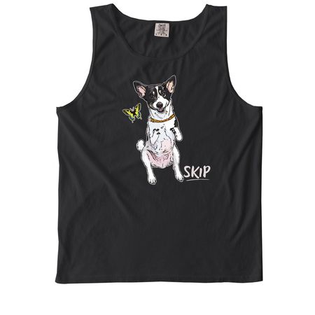 SKIP, a Black Comfort Colors Tank Top