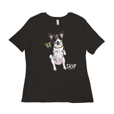 SKIP, a Black Women?s Relaxed Cotton Tee