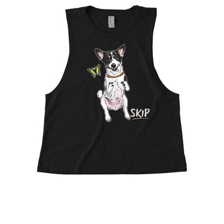 SKIP, a Deep Black Allmade Eco Triblend Women?s Muscle Tank