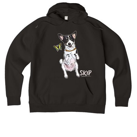 SKIP, a Deep Black Allmade Organic CVC Pullover Hoodie