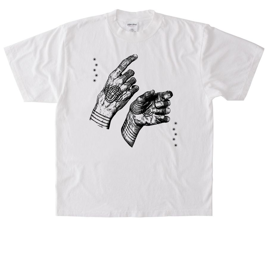 ? DREAMING OF MY ANCESTORS 01 ?, a White Heavyweight Garment Dye Tee