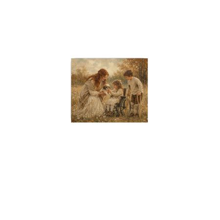 THE DAY THEY MET, a White Full Color Mouse Pad