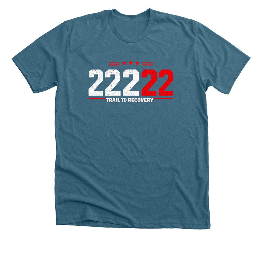 222 for the 22, a Heather Deep Teal Premium Unisex Tee