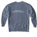 Le Bonheur Hands, a Blue Jean Comfort Colors Crewneck Sweatshirt (back-view)
