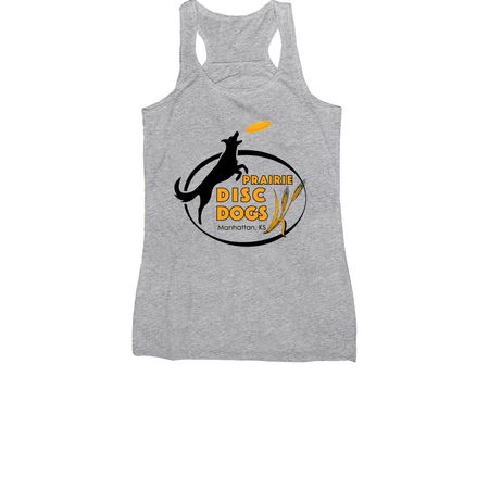 Prairie Disc Dogs, a Athletic Heather Women's Racerback