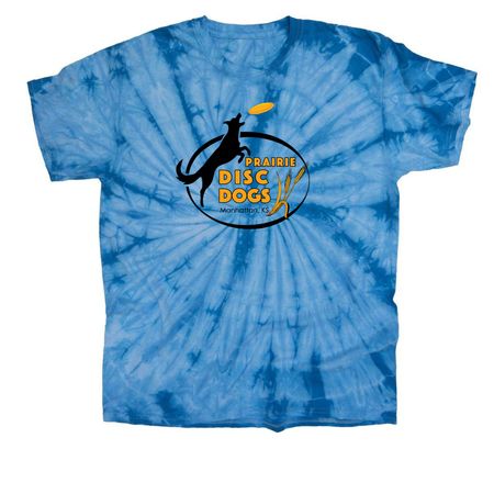 Prairie Disc Dogs, a Baby Blue Classic Tie Dye Tee