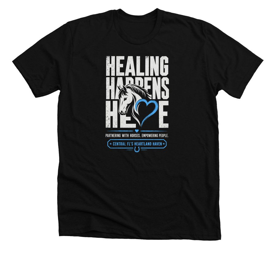 Heartland Haven - Healing Happens Here No. 3, a Solid Black Blend Premium Unisex Tee