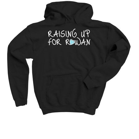 RAISING UP for ROWAN HEART, a Black Youth Pullover Hoodie