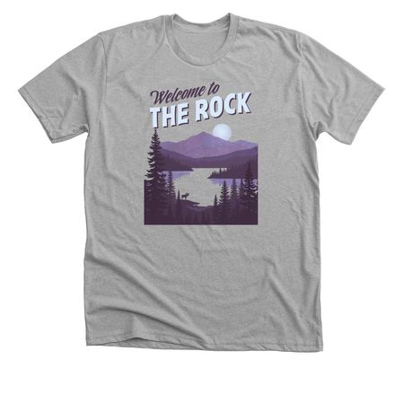 Welcome to the Rock, a Athletic Heather Premium Unisex Tee