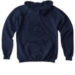 Carriage Club - Kids Sweaters, a Navy Softstyle Youth Pullover Hoodie (back-view)
