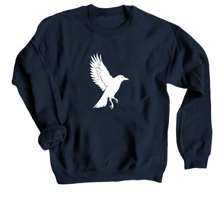 The Black Bird Oracle Sweatshirt, a Navy Crewneck Sweatshirt