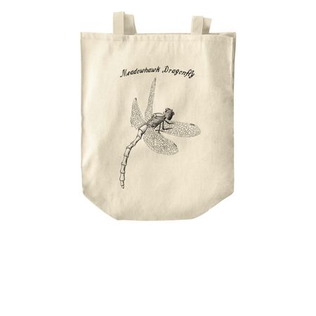 Dragonfly tote, a Natural Over-the-Shoulder Shopping Tote Bag