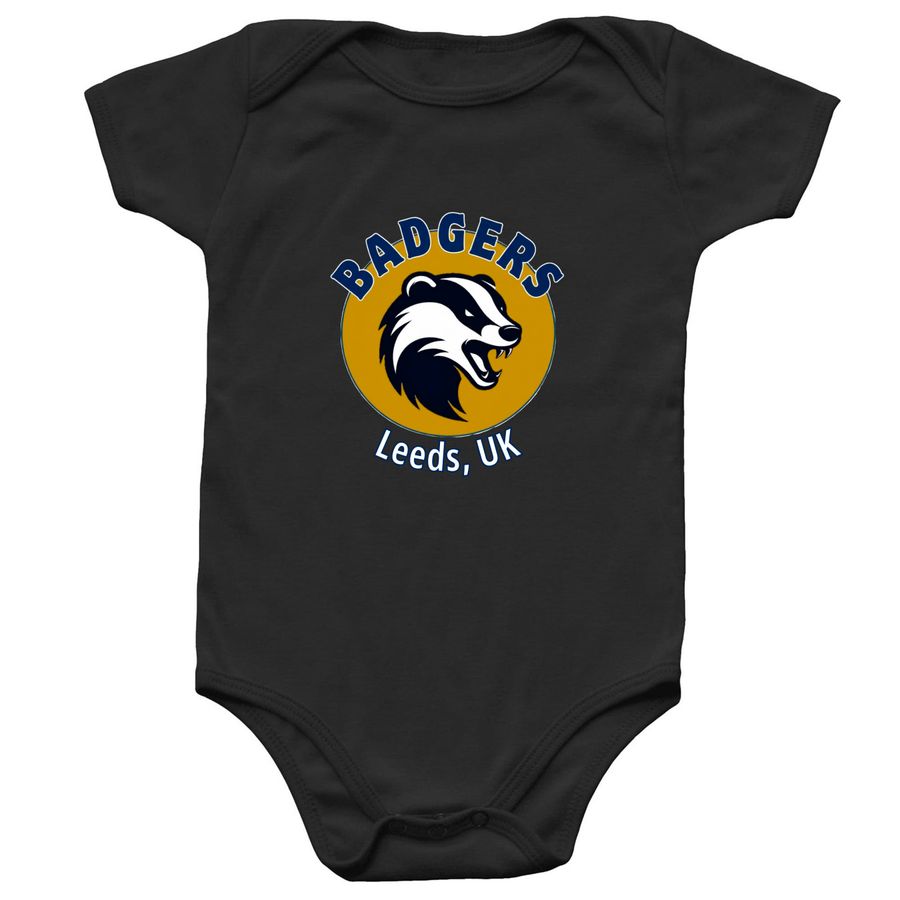 Badgers Onesies, a Black Infant Onesie