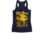 Stay Sunny Tour, a Navy Women's Racerback (back-view)