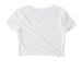 Way Too Blessed- Adult, a White Women's Fitted Cropped Tee (back-view)