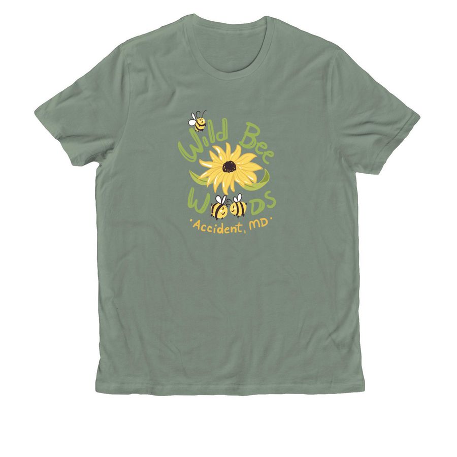 Wild Bee Woods, a Matcha Green Allmade Organic Cotton Unisex Tee