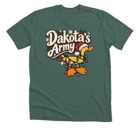 Dakota?s Army Christmas 2026, a Heather Forest Premium Unisex Tee