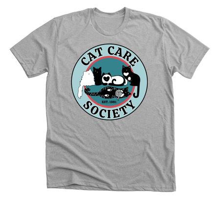 Cat Care Society Logo Swag, a Athletic Heather Premium Unisex Tee