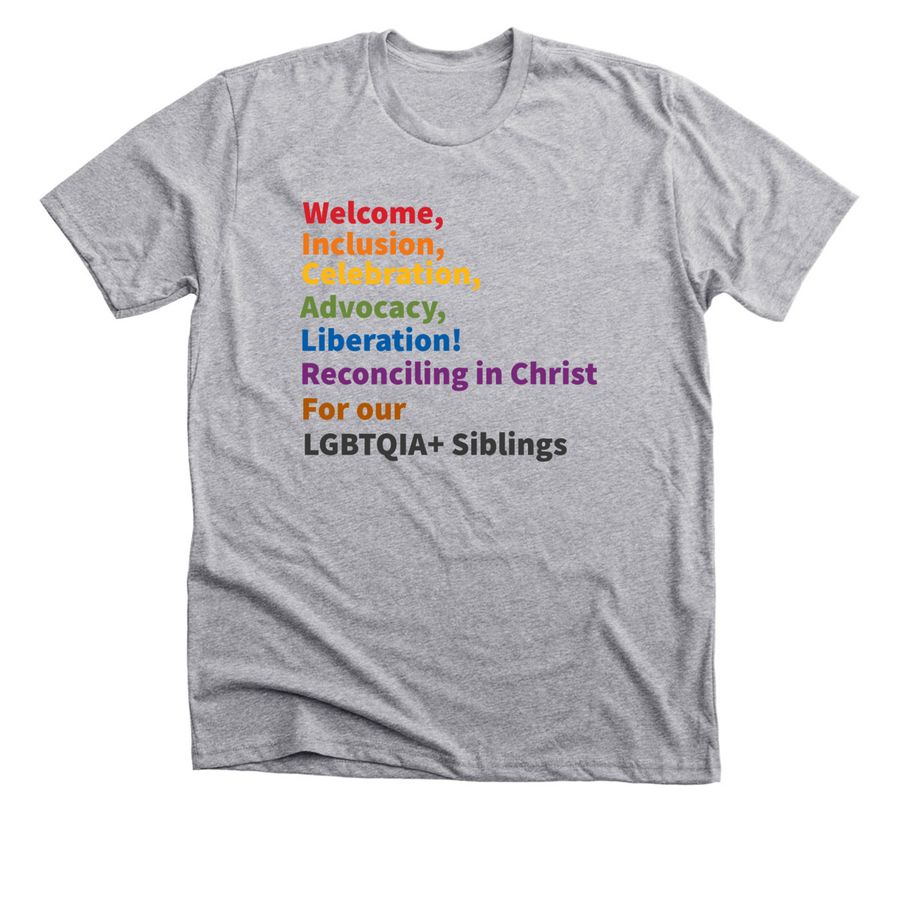Reconciling in Christ PRIDE&nbsp;, a Athletic Heather Premium Unisex Tee