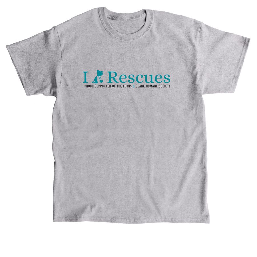 LCHS I Heart Rescues (Color Logo), a Sport Grey Classic Unisex Tee