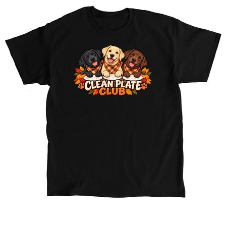 Thanksgiving Clean Plate Club, a Black Classic Unisex Tee