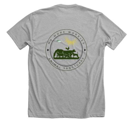 Crazy about Cats?, a Athletic Heather Premium Unisex Tee (back-view)