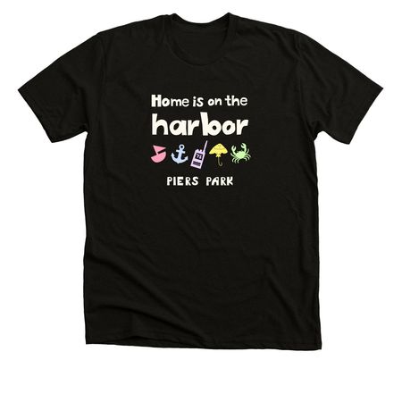 Home is on the harbor, a Solid Black Blend Premium Unisex Tee