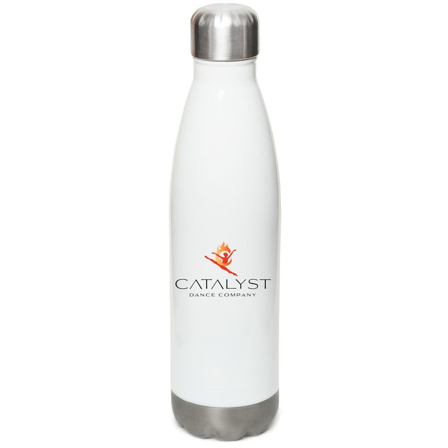 Catalyst Dance Water Bottle., a White Stainless Steel Water Bottle
