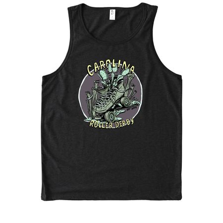 Multi-color skate swamp, a Deep Black Allmade Eco Triblend Tank