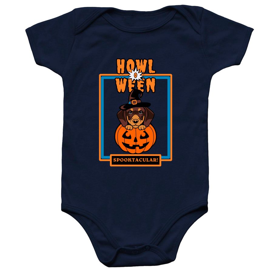 Howl-O-Ween Spooktacular Official Shirts!, a Navy Infant Onesie