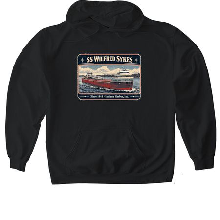 SS Wilfred Sykes, a Black Gildan Softstyle Pullover Hoodie