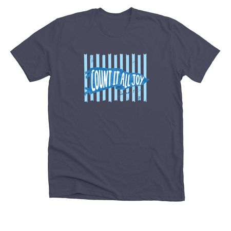 Count It All Joy, a Heather Midnight Navy Premium Unisex Tee