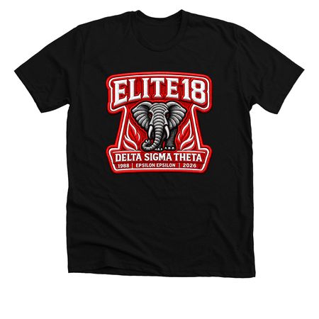 ELITE 18, a Solid Black Blend Premium Unisex Tee