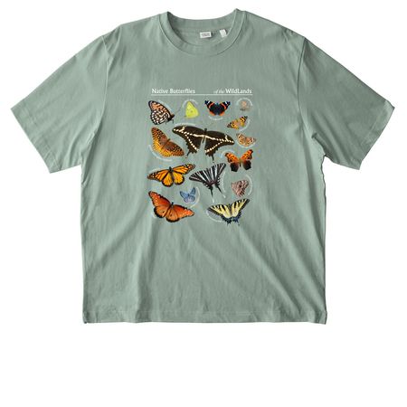 Native Butterflies of the WildLands, a Aloe Stanley/Stella Unisex Freestyler Heavyweight Tee