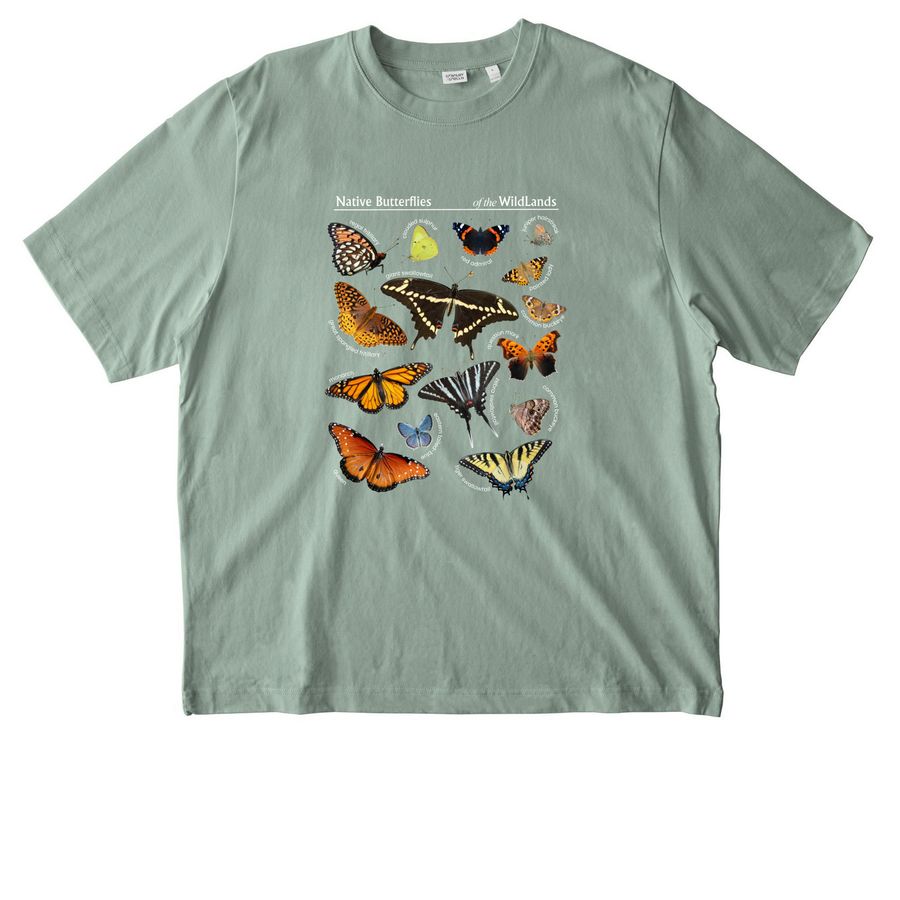 Native Butterflies of the WildLands, a Aloe Stanley/Stella Unisex Freestyler Heavyweight Tee