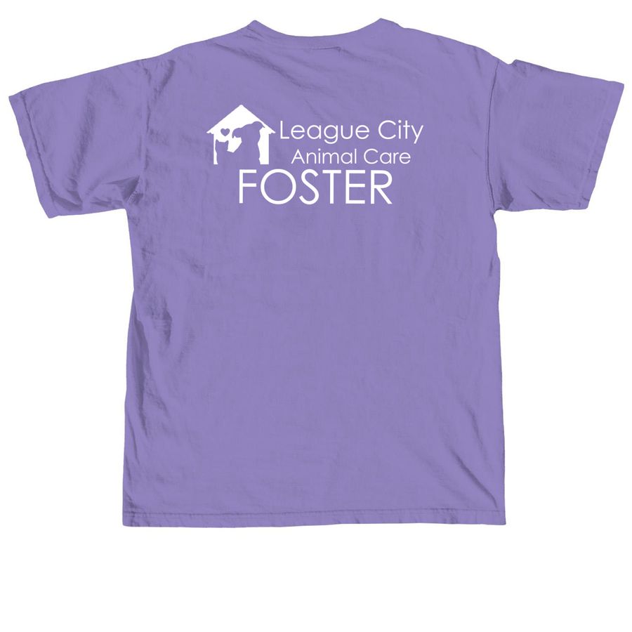 I save lives. Ask Meow., a Violet Comfort Colors Unisex Tee (back-view)