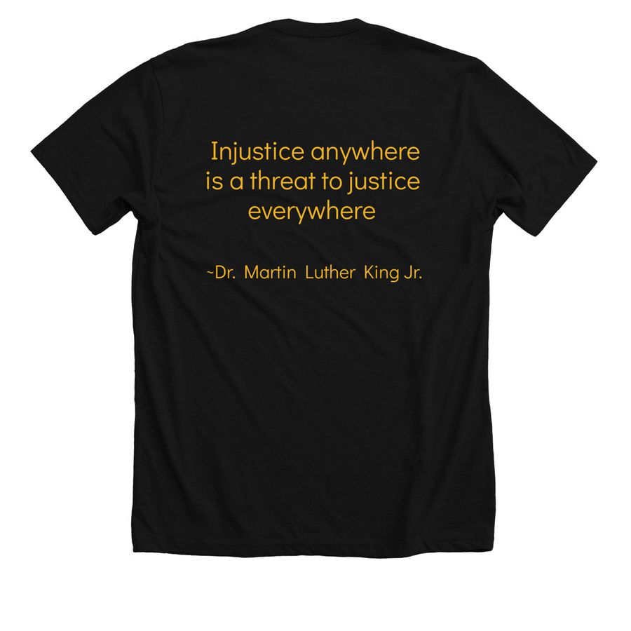 Criminal Justice at UCF, a Solid Black Blend Premium Unisex Tee (back-view)