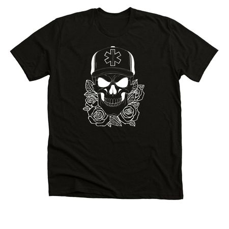 EMT Skull, a Solid Black Blend Premium Unisex Tee