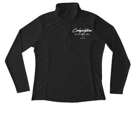 Be a good human, a Black Women's Performance Quarter Zip Pullover