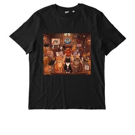 Mountain Cats Thanksgiving&nbsp;, a Black Stanley/Stella Unisex Creator 2.0 Tee