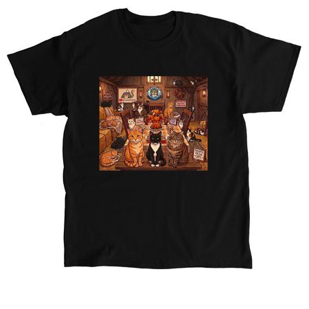 Mountain Cats Thanksgiving&nbsp;, a Black Classic Unisex Tee