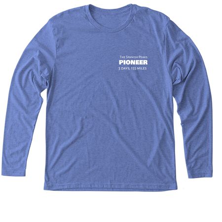 The 3 day Pioneer, a Vintage Royal Triblend Long Sleeve Tee