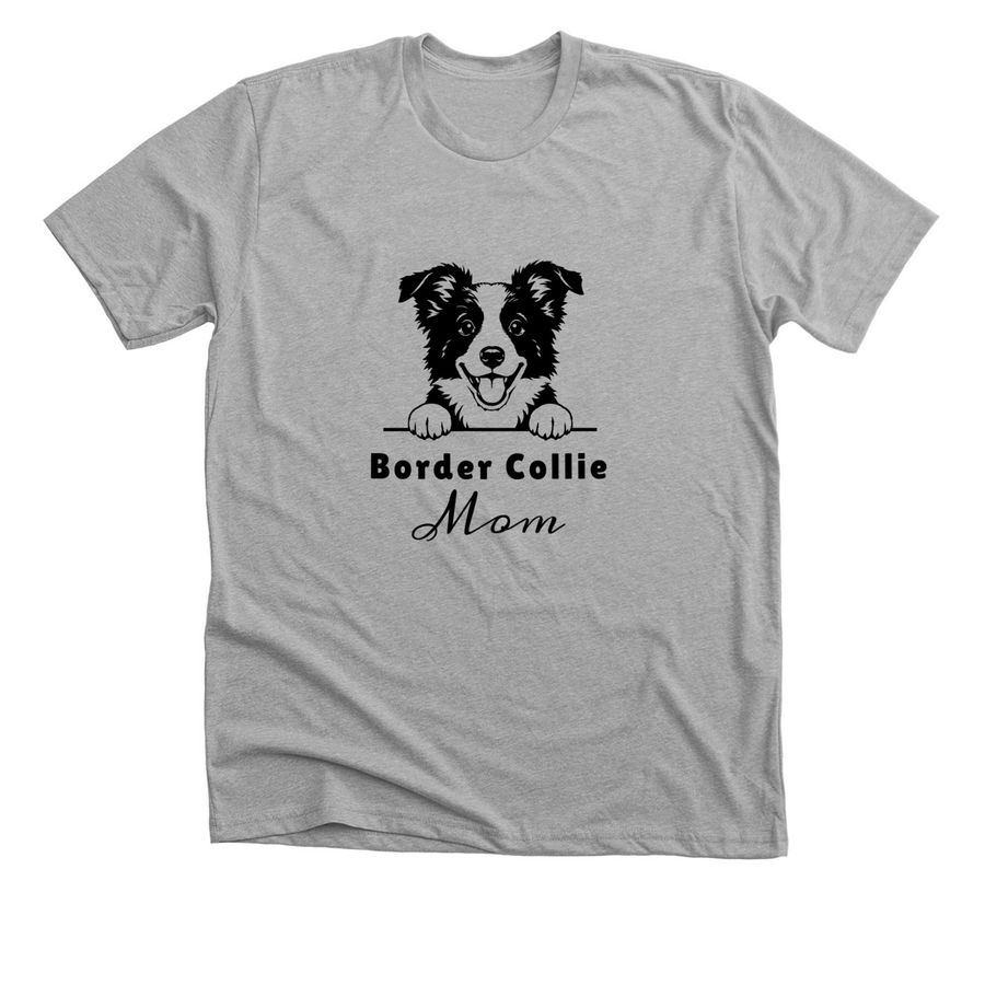 Border Collie Mom shirts, a Athletic Heather Premium Unisex Tee
